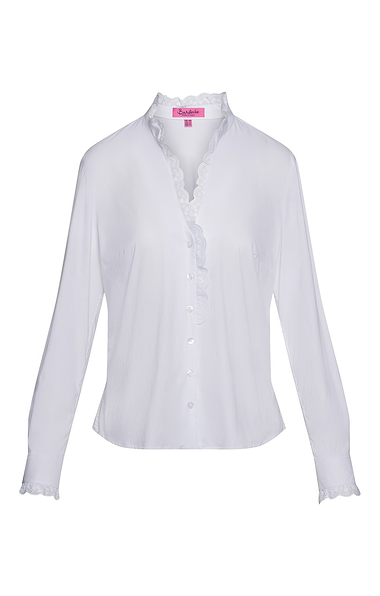 Ladies Troya Frill Neck Blouse
