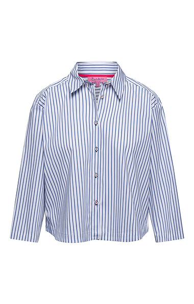 Ladies Crop Stripe Shirt