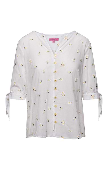 Ladies Daisy Bow Cuff Shirt