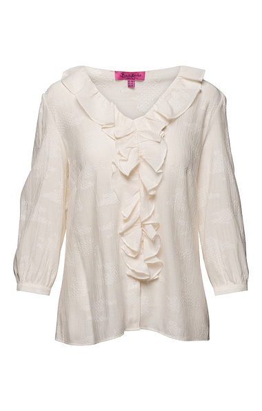Ladies House of Bruar Laroya Frill Blouse