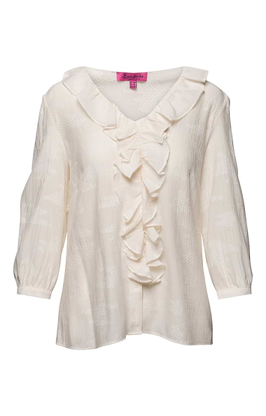 Ladies House of Bruar Laroya Frill Blouse