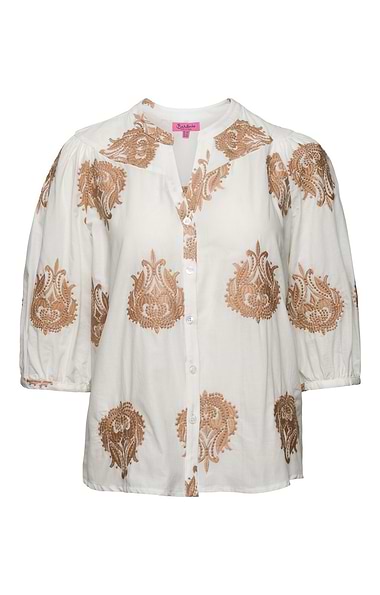 Ladies House of Bruar Bielsa Embroidered Blouse