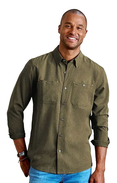 Men's Orvis Tech Chambray Work Shirt