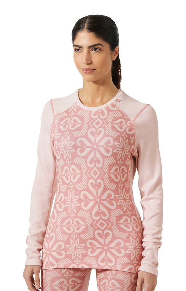 Ladies Helly Hansen Base Layer Merino Printed Crew
