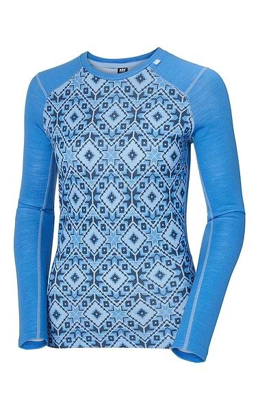 Ladies Helly Hansen Base Layer Merino Printed Crew