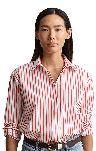 Ladies Gant Relaxed Poplin Striped Shirt