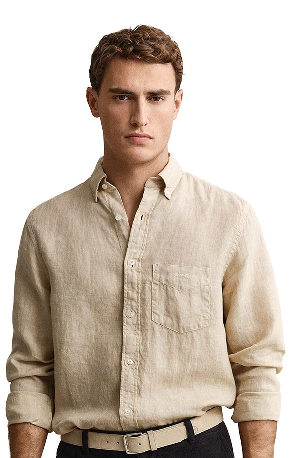 Men's Gant Regular Garment Dyed Linen Shirt
