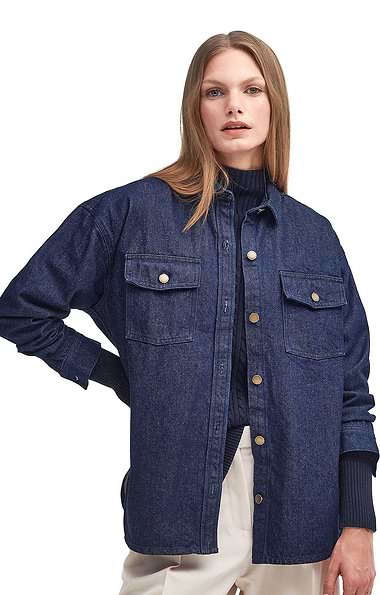 Ladies Barbour Cassie Denim Oversized Long Sleeved Shirt