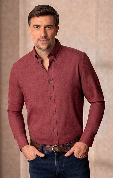Men's Cotton Mix Brushed Shirt