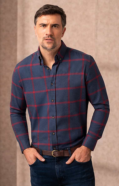 Men's Cotton Mix Brushed Shirt