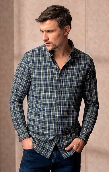 Men's Cotton Mix Brushed Shirt
