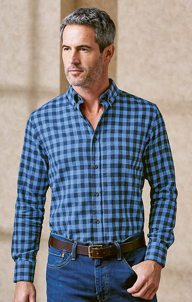Men's Cotton Mix Brushed Shirt