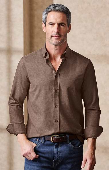 Men's Cotton Mix Brushed Shirt