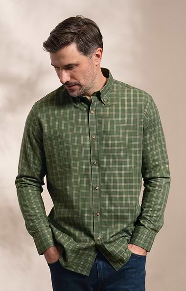Men's Cotton Mix Brushed Shirt