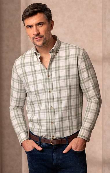 Men's Cotton Mix Brushed Shirt