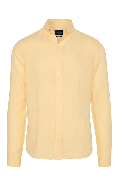 Men's Hackett Essential Garment Dyed Linen Brompton Shirt