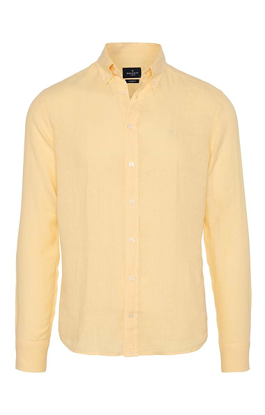 Men's Hackett Essential Garment Dyed Linen Brompton Shirt