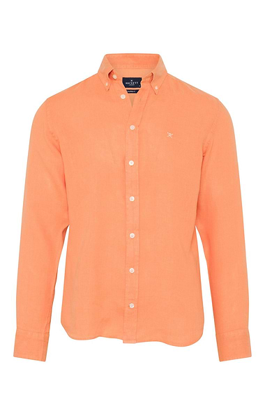 Men's Hackett Essential Garment Dyed Linen Brompton Shirt