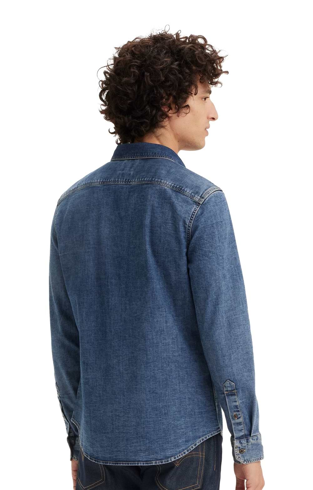 Levi's Herenoverhemd met lange mouwen voor batterij, Housemark, Nero Dark Wash, M Levi's Herenoverhemd met lange mouwen voor batterij, Housemark, Nero Dark Wash, M