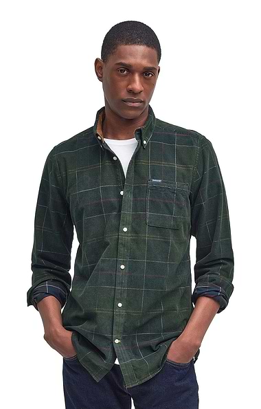Men's Barbour Blair Tailored Tartan Corduroy Shirt