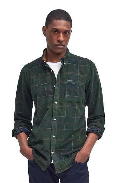Men's Barbour Blair Tailored Tartan Corduroy Shirt