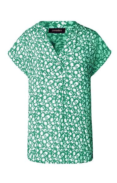 Ladies Ditsy Print Short Sleeve Blouse