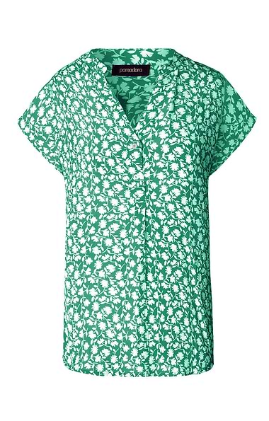 Ladies Ditsy Print Short Sleeve Blouse