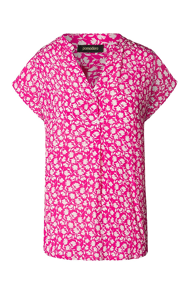 Ladies Ditsy Print Short Sleeve Blouse