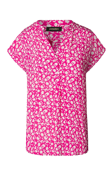 Ladies Ditsy Print Short Sleeve Blouse