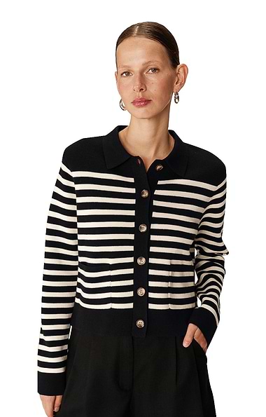 Ladies Grace & Mila Shirt Neck Cardigan