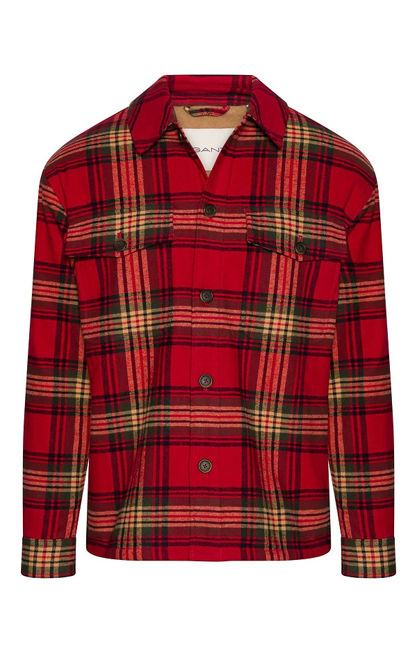 Men's Gant Relaxed Fit Padded Checked Overshirt