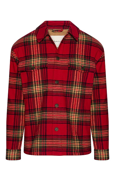 Men's Gant Relaxed Fit Padded Checked Overshirt