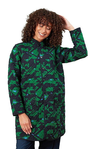 Ladies Adini Celine Print Freya Reversible Quilted Coat