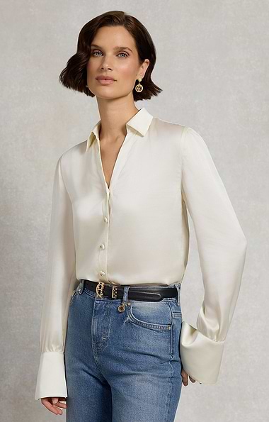 Ladies Holland Cooper Tamara Satin Shirt