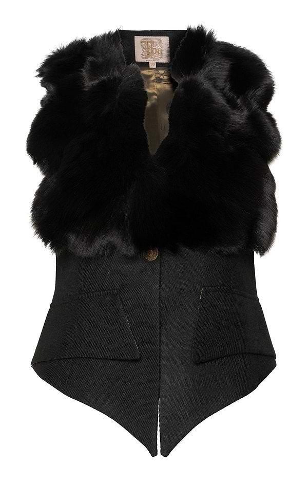 Ladies T.ba Fur Trimmed Verdi Vest