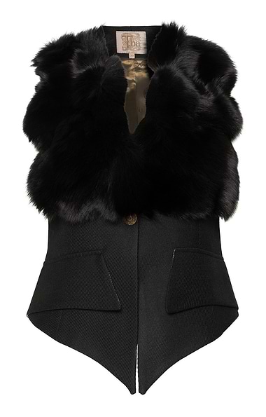 Ladies T.ba Fur Trimmed Verdi Vest