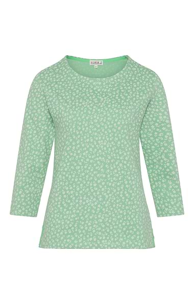 Ladies House of Bruar Cotton Two Colour Print Top