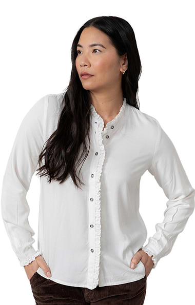 Ladies Lily & Me Sage Frill Shirt
