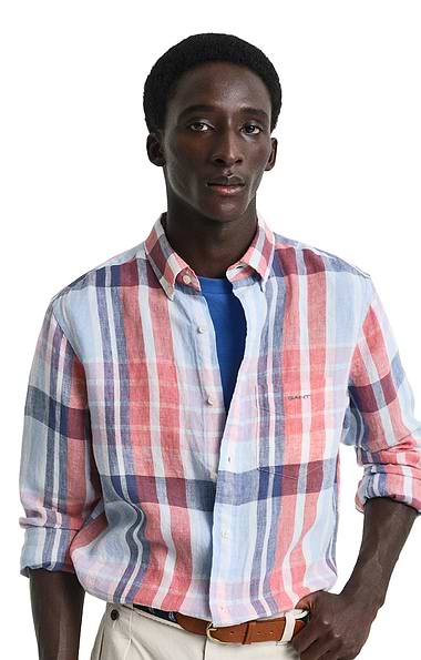 Men's Gant Regular Fit Linen Madras Shirt