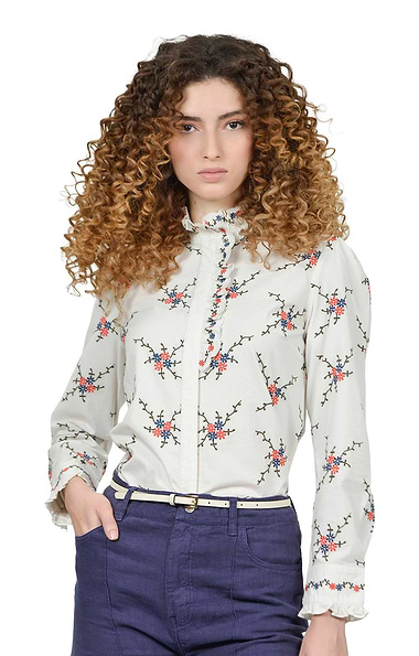 Ladies Hartwell Eleanor Embroidered Poplin Blouse