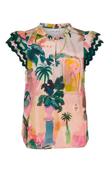 Ladies Foil Swell Times Top