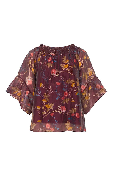 Ladies Sorbet Flower Print Blouse