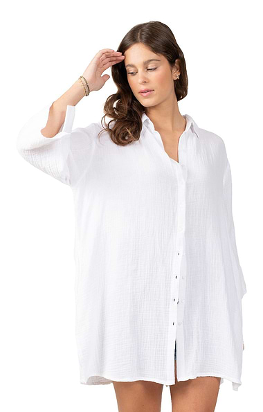 Ladies Button Back Overshirt