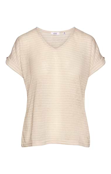 Ladies Stripe V-Neck Top