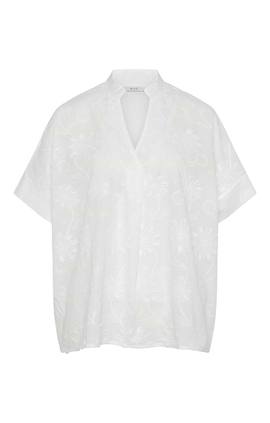 Ladies V Neck Cotton Floral Blouse
