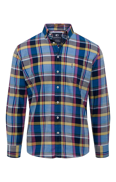Men's Long Sleeve Multi-Colour Large Check Shirt