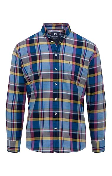 Men's Long Sleeve Multi-Colour Large Check Shirt