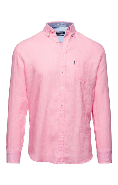 Men's Washed Linen Ivy Long Sleeve Shirt