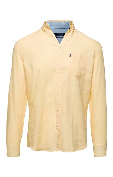 Men's Washed Linen Ivy Long Sleeve Shirt