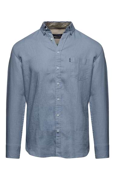 Men's Washed Linen Ivy Long Sleeve Shirt